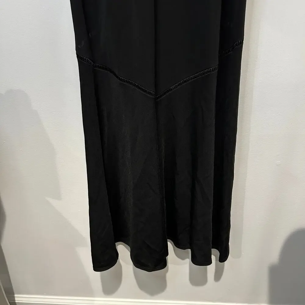 DAVID MEISTER Black Spaghetti Strap Padded Black Dress, Size 4 - Picture 10 of 11